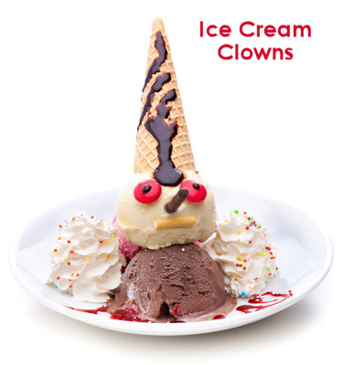 Craft Ideas   Cream Sticks on Ice Cream Clowns   For Kids Halloween Party Or Birthdays