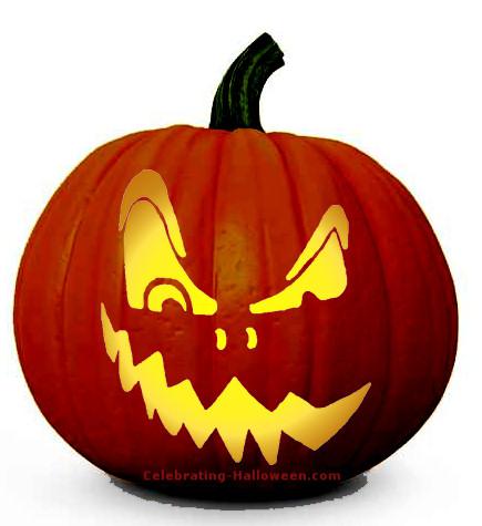 Halloween Costumes Patterns on Free Demented Face Pumpkin Carving Pattern