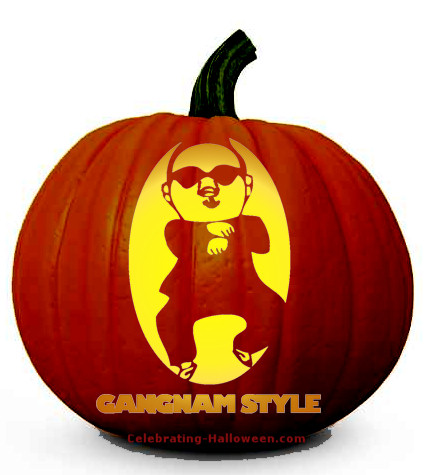 Halloween Craft Ideas 2012 on Free Printable Gangnam Style  Psy  Pumpkin Carving Pattern