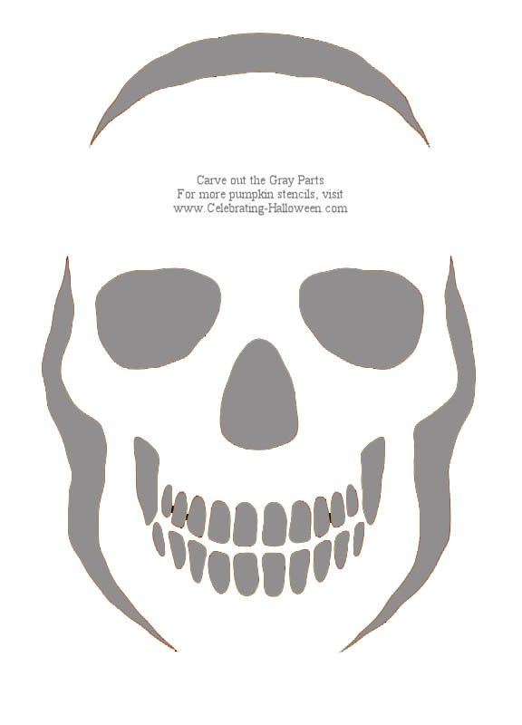 Skull Pumpkin Stencils Printable