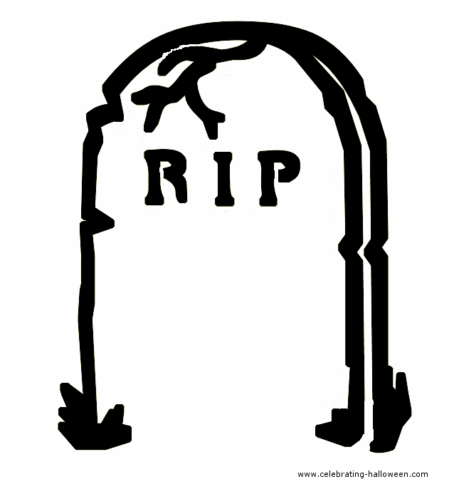 Halloween RIP Grave Stencil Free Pumpkin Carving Stencil Pattern